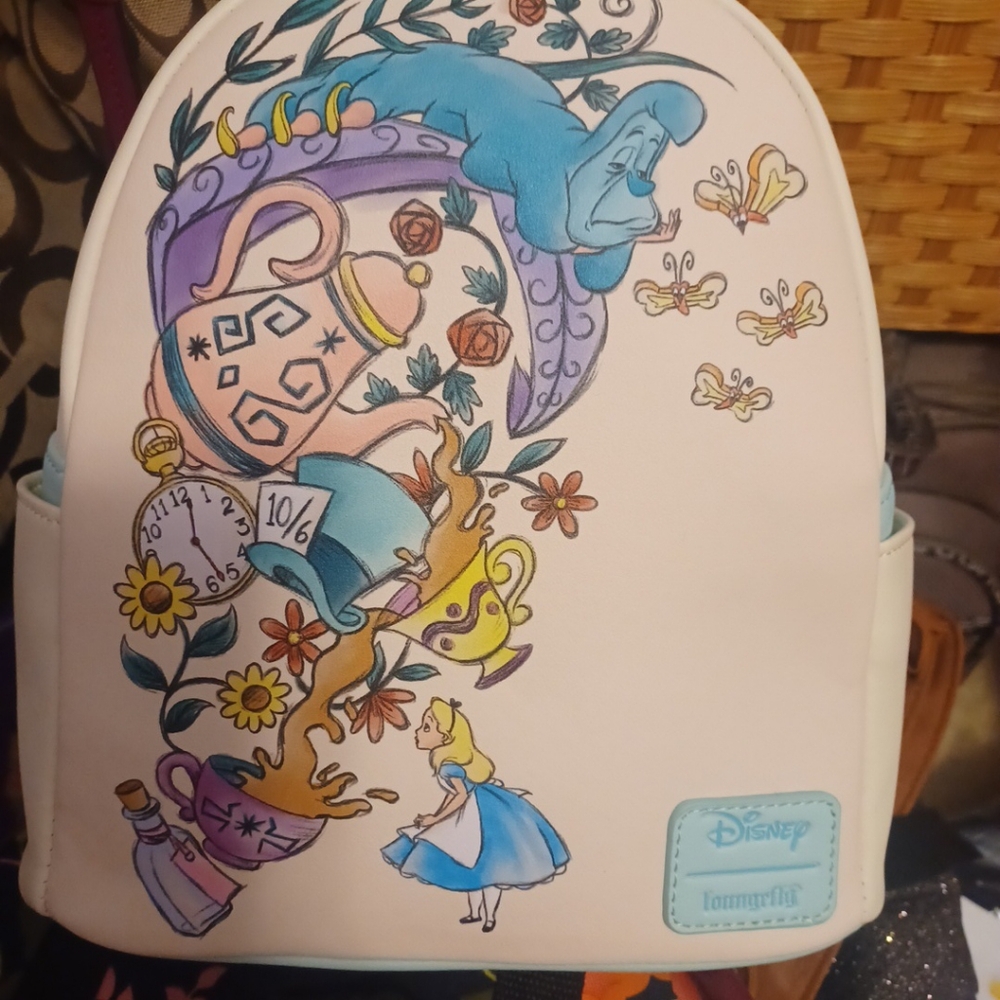 Disney Loungefly Alice Teapots Backpack